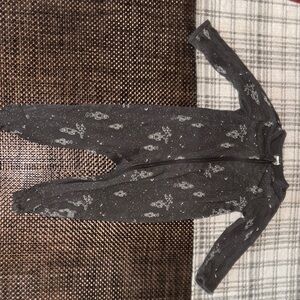 Black and Gray Patterned Onesie